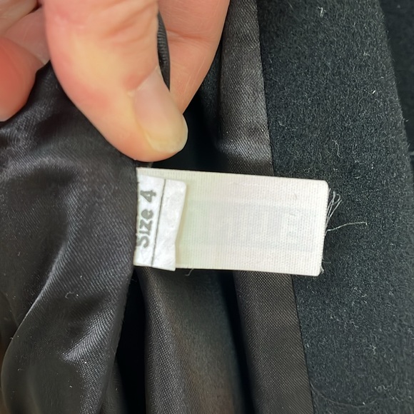 Fleurette Saks Fifth Ave Pea Coat 50% Cashmere 50% Wool Coat Full Length Size 4 - Picture 12 of 13